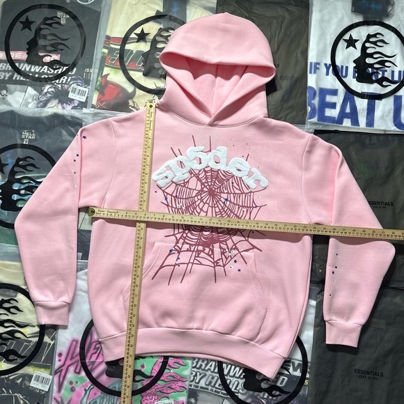 Sp5der Women Pink Graphic Hoodie - Picture 5 of 7